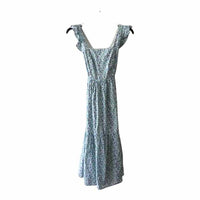 J Crew Factory White and Blue Size 2 Dress