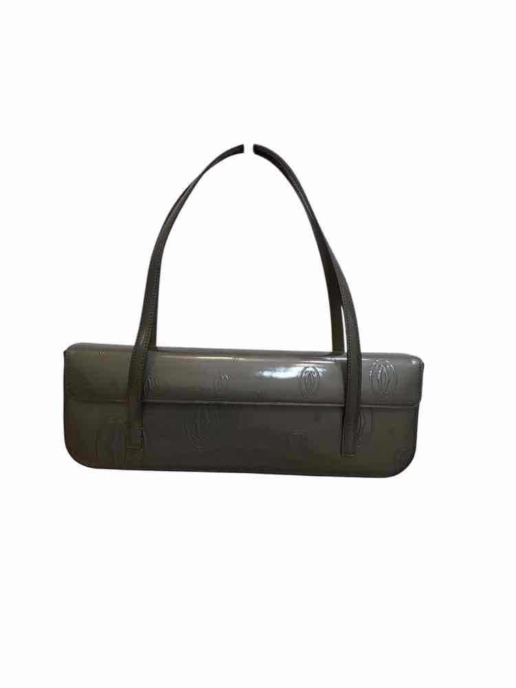 Cartier Happy Birthday Patent Baguette Green Handbag