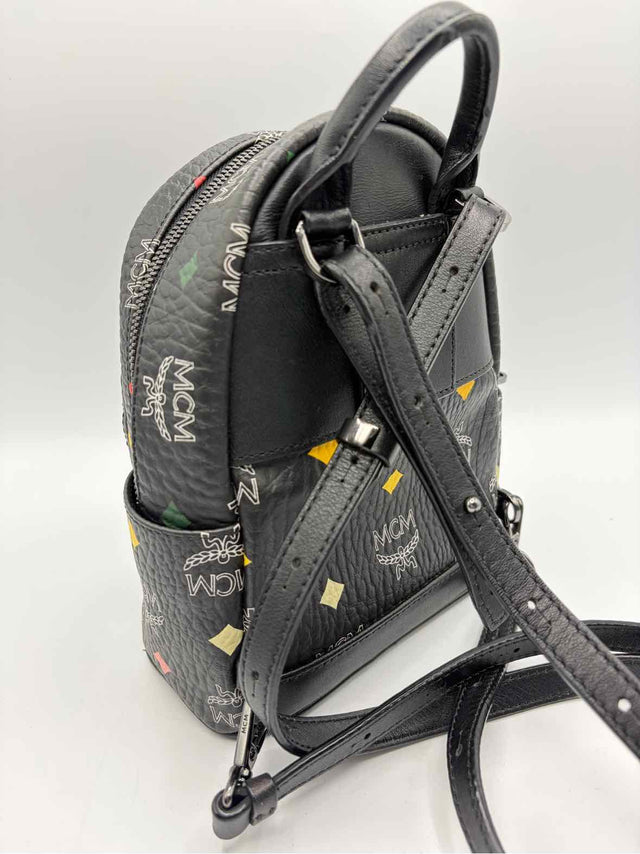 mcm  Stark Bebe Boo Skyoptic Backpack Black Multi Handbag