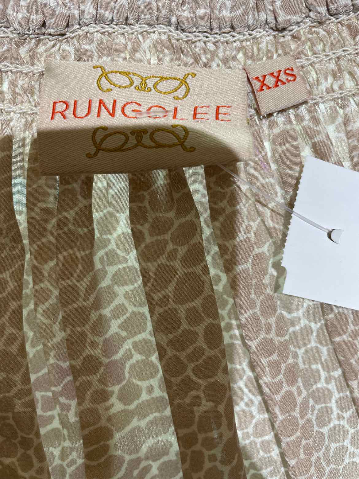 Rungolee Beige and White Size XXS Shirt