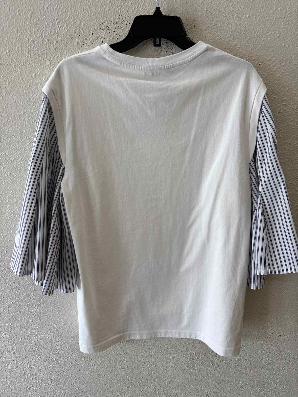 DAWEI White and Blue Size 40 Shirt