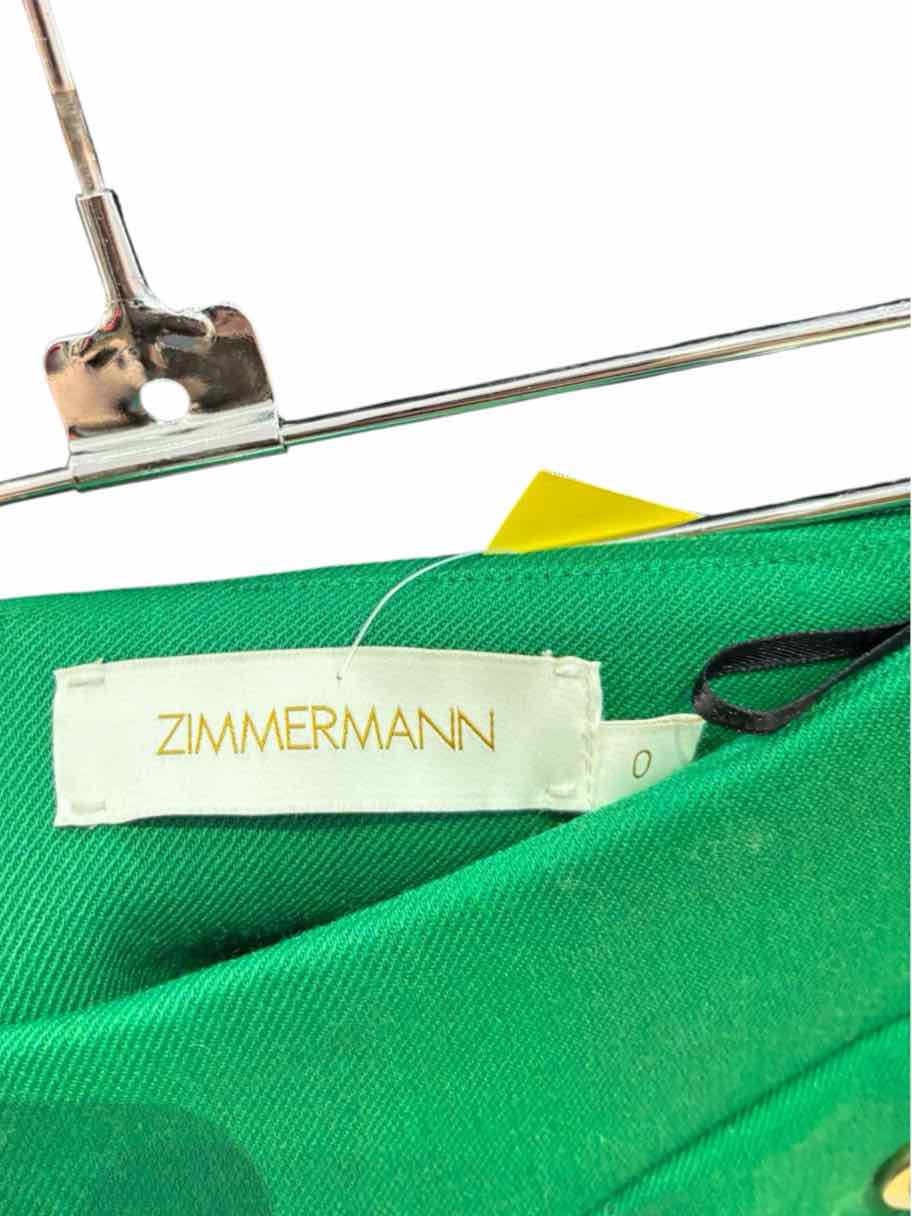 Zimmermann Kelly green Size 0 Skirt