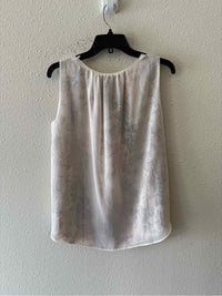 White House Black Market Ecru and Tan Size 8 Shirt