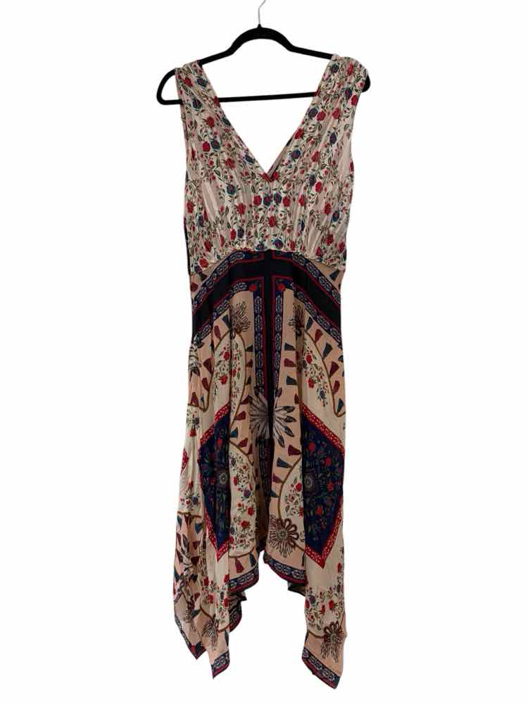 Sandro beige and multi Size 38 Dress