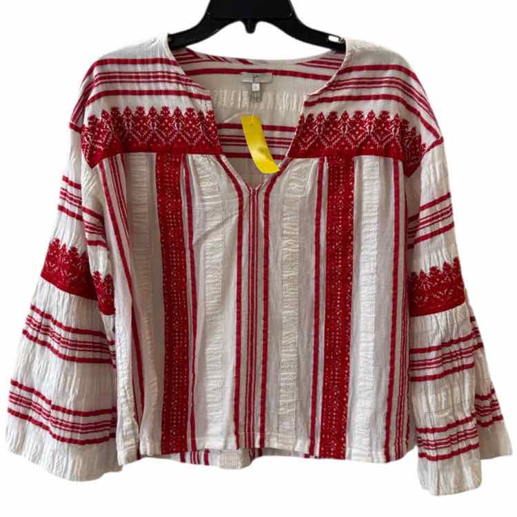 Joie White and Red Size S Shirt