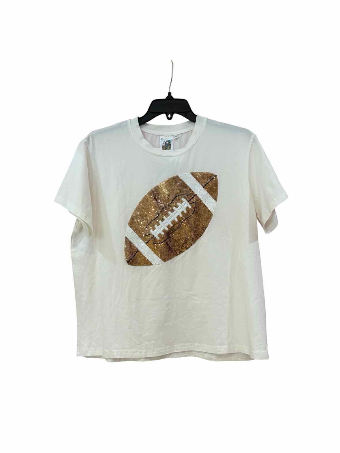 Queen of Sparkles White and Brown Size S Shirt