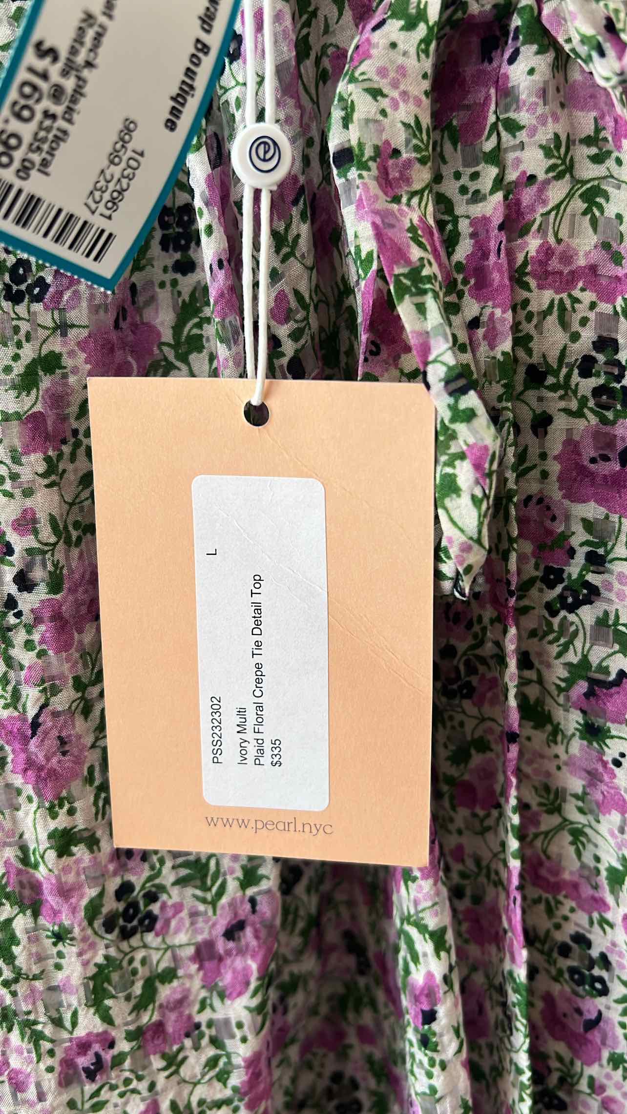 Pearl by Lela Rose Ivory Multi Size L Shirt