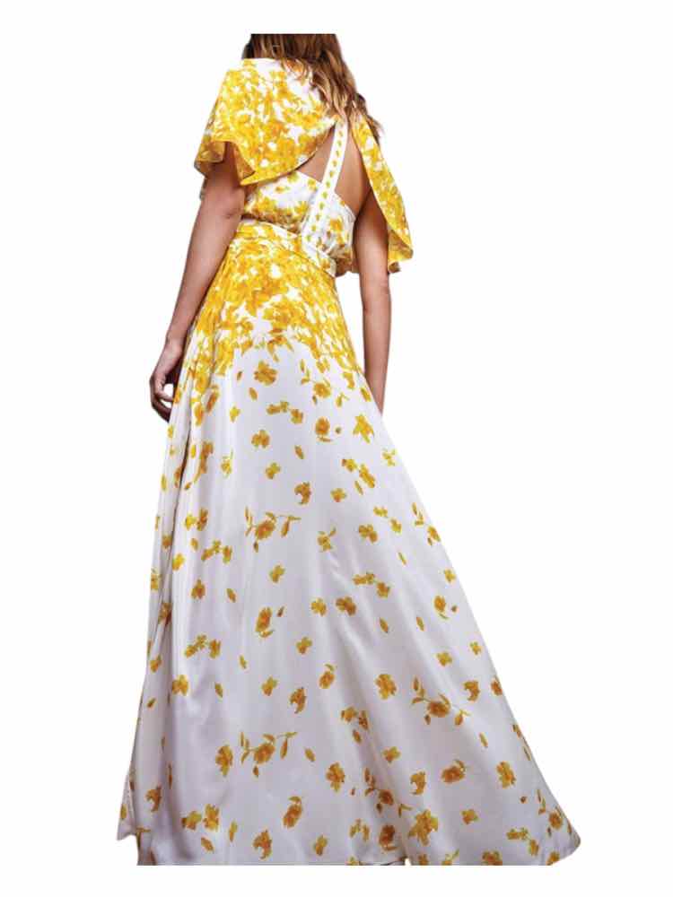 Alexis White and Yellow Size XS Dress – Swap Boutique