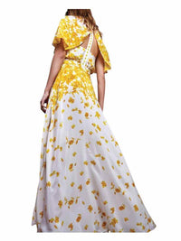 Alexis White and Yellow Size XS Dress