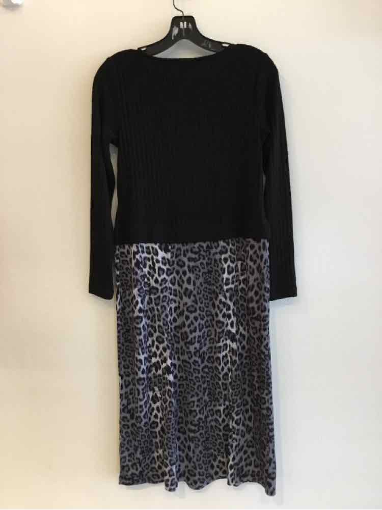 Susan Graver Black and Grey Size XXS Dress