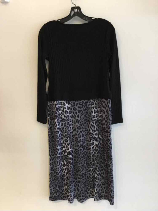 Susan Graver Black and Grey Size XXS Dress