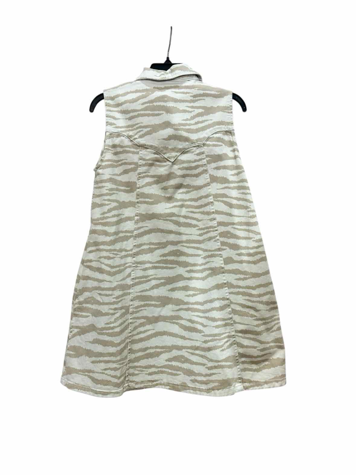 Ganni Nude and White Size 34 Dress