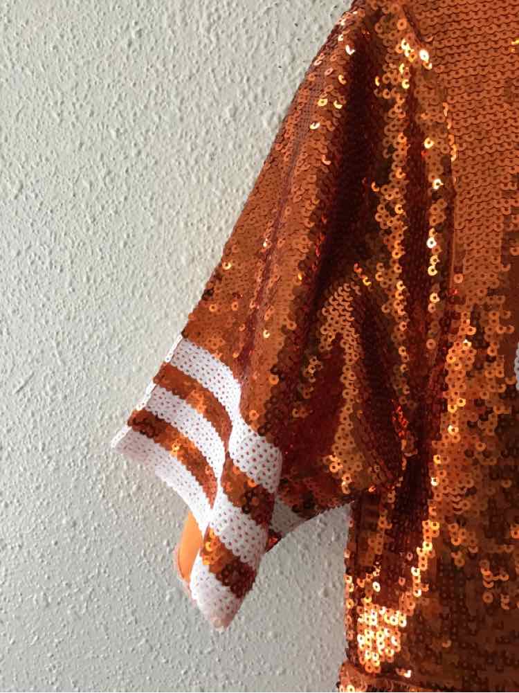 Francescas Orange and White Size S Dress