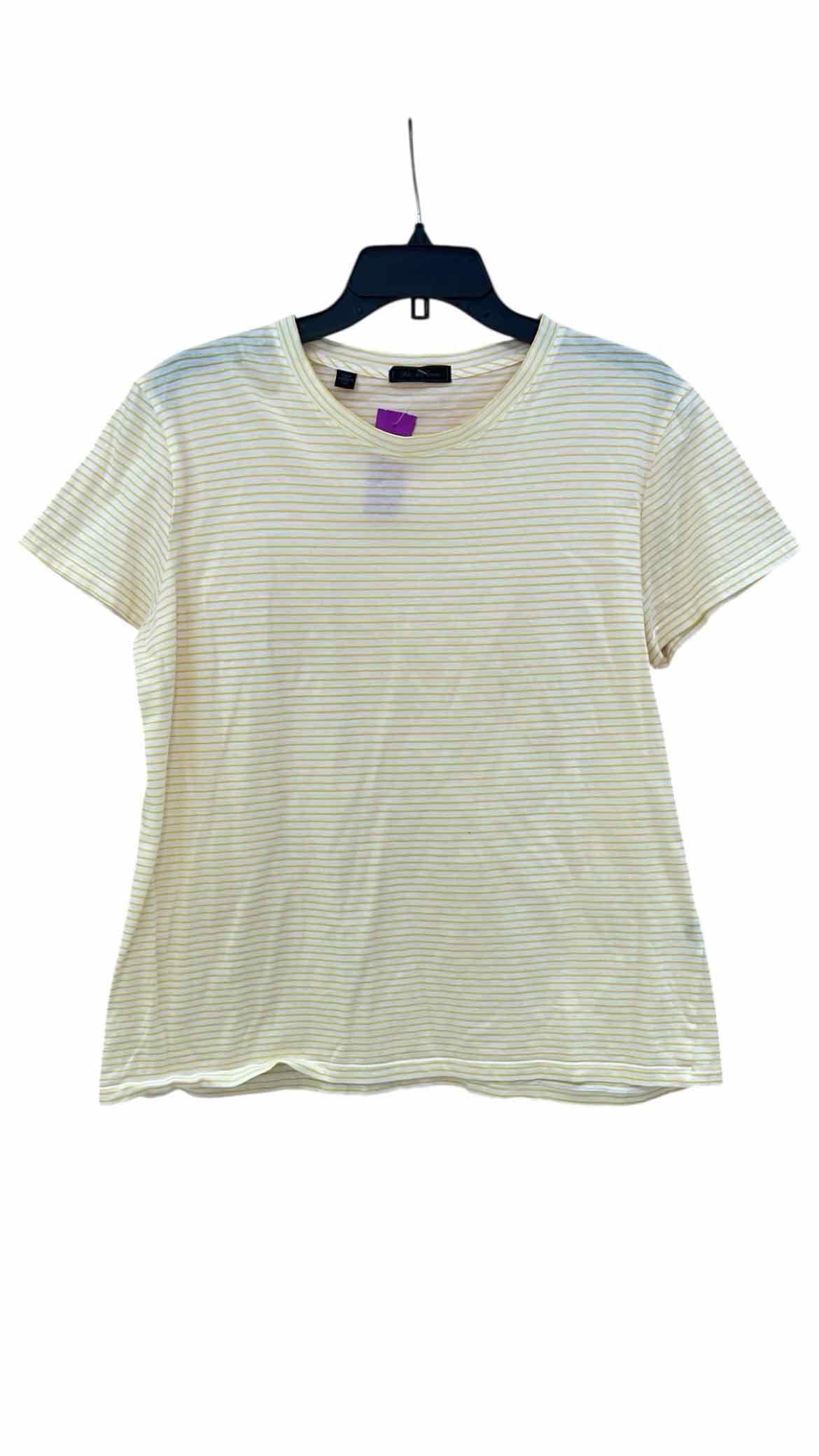 Saks Fifth Avenue Yellow and white Size L Shirt