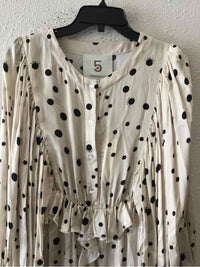 5 Progress Cream and Black Size XS Dress