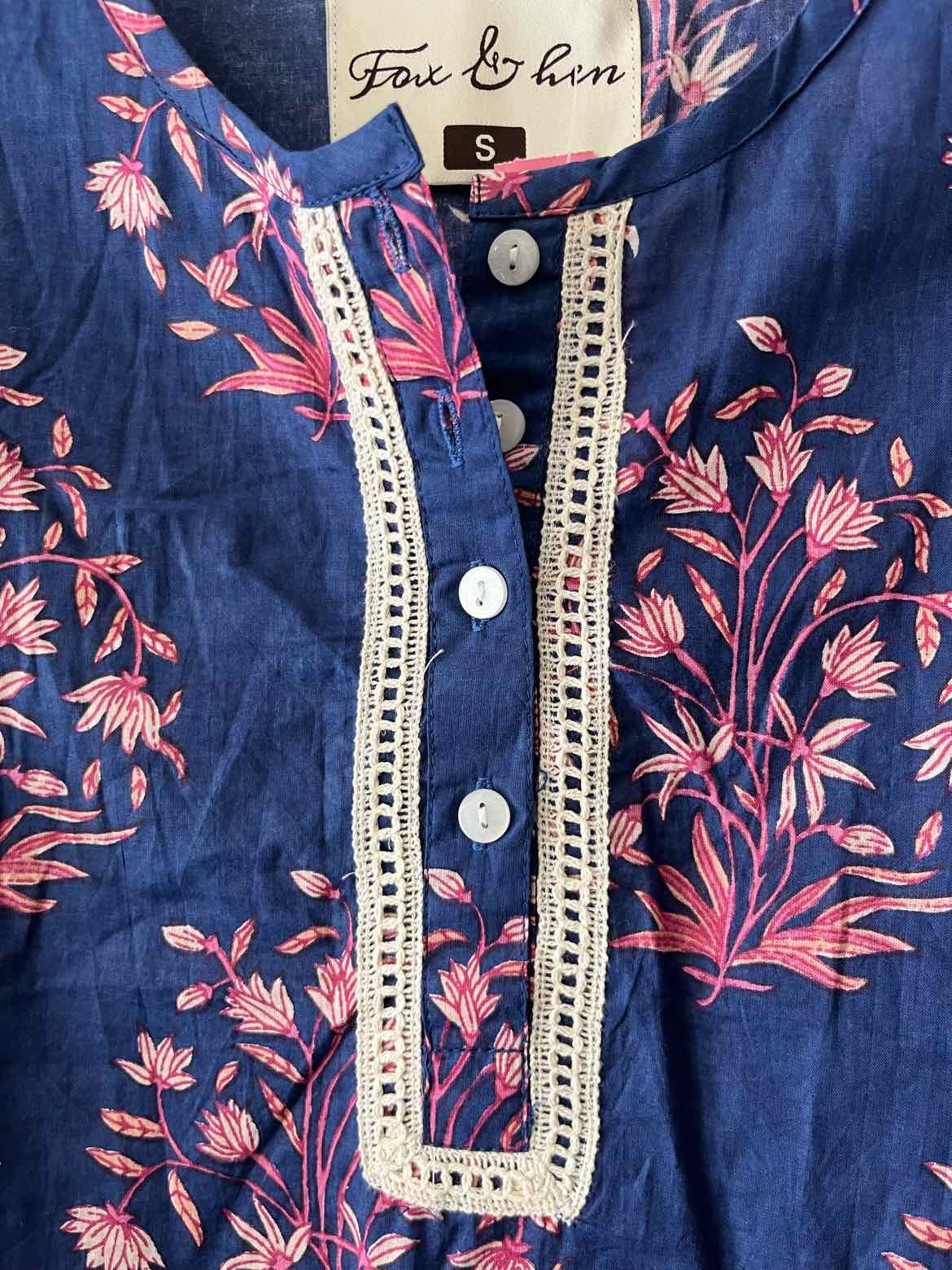 Fox & Hen Navy Blue Multi Size S Shirt