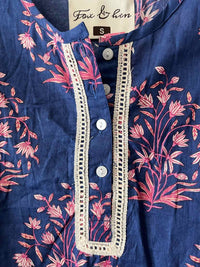 Fox & Hen Navy Blue Multi Size S Shirt