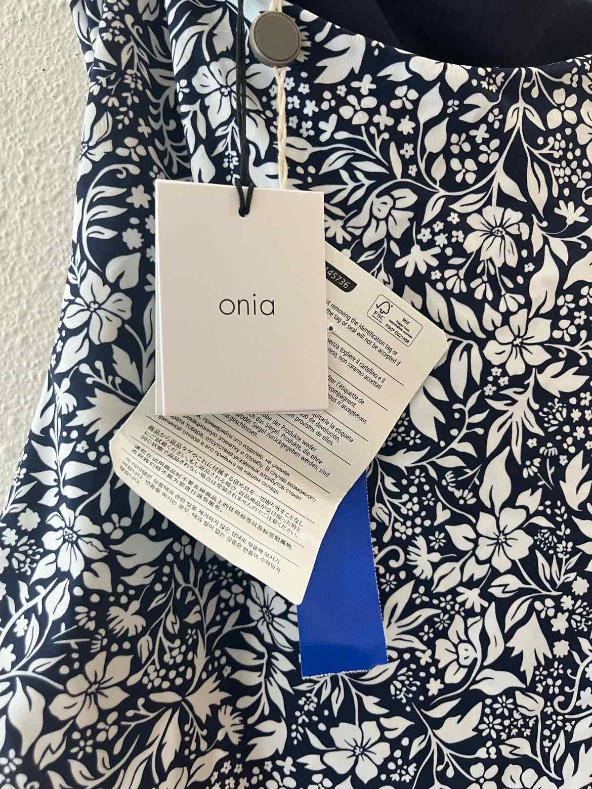 Onia Navy and White Size L Swimsuit