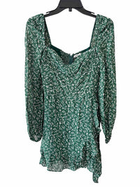 Reformation Green and White Size 4 Dress