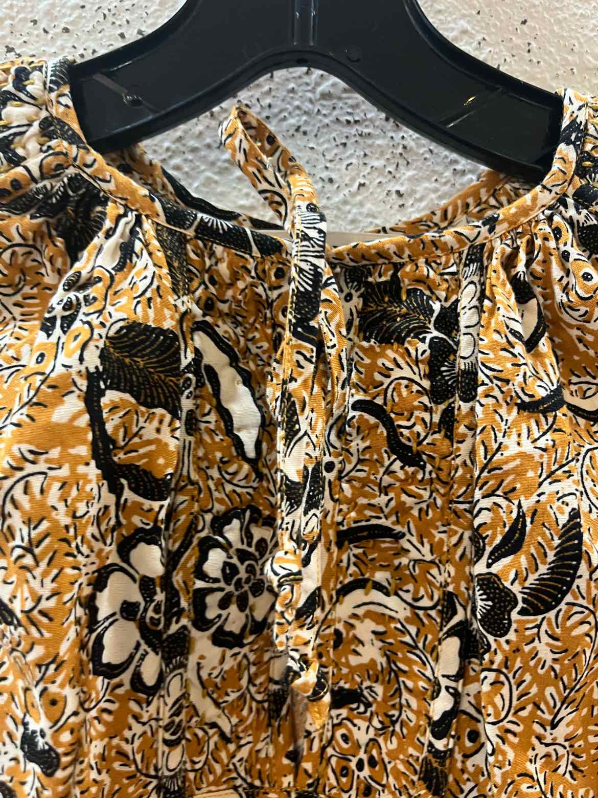ULLA JOHNSON Mustard and Black Size 0 Shirt