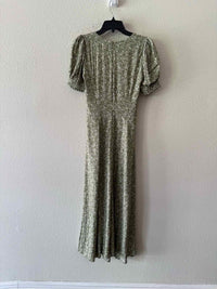 Reformation Sage Green and White Size 4 Dress