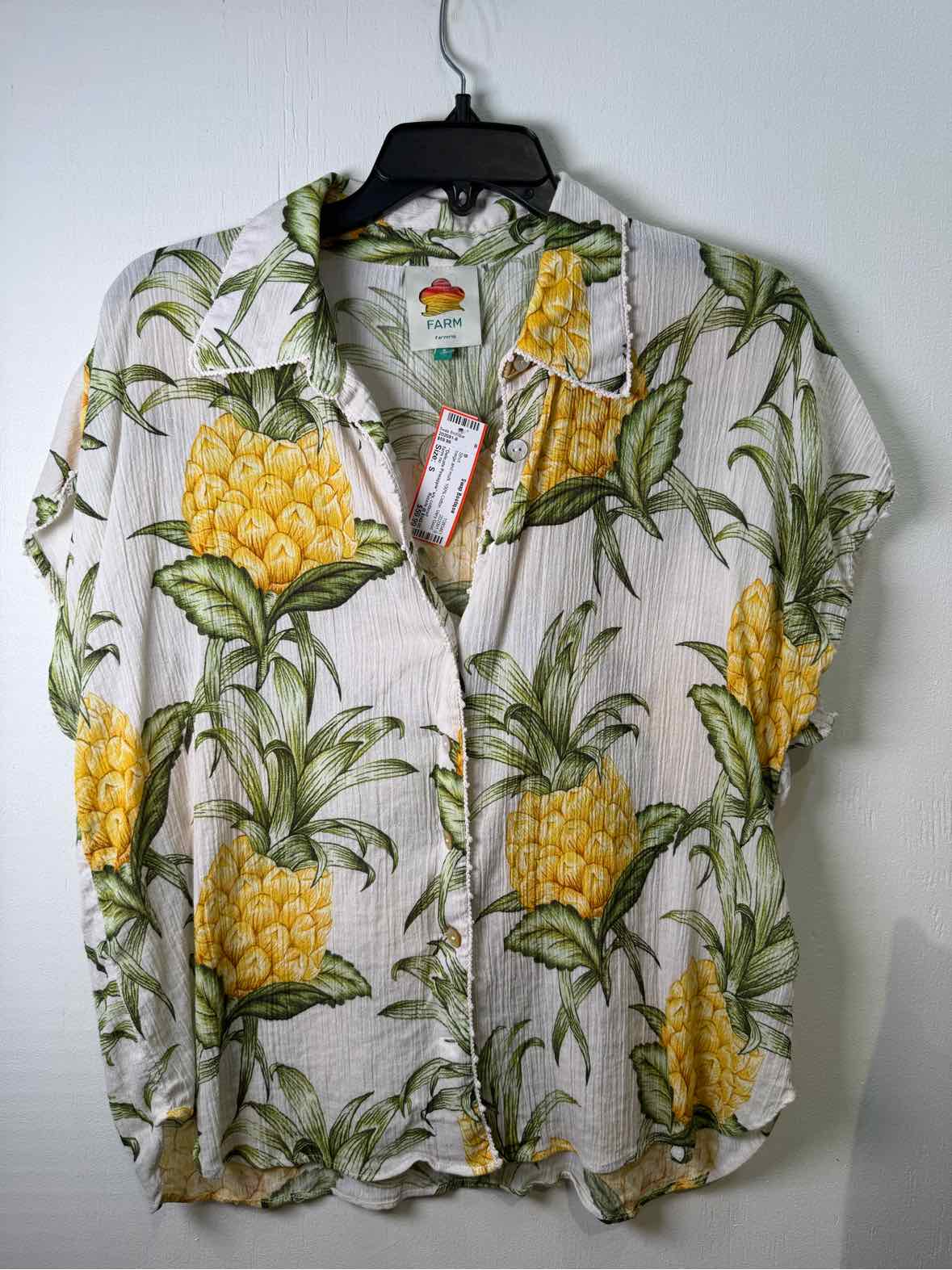farm rio beige and multi Size S Shirt