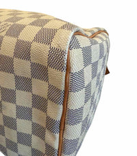 Louis Vuitton Damier Azur Canvas Speedy 30 Navy and Cream Handbag