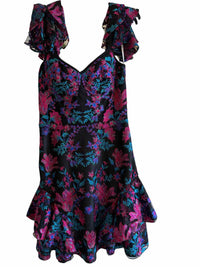 Marchesa Notte Black & Multi Size 6 Dress