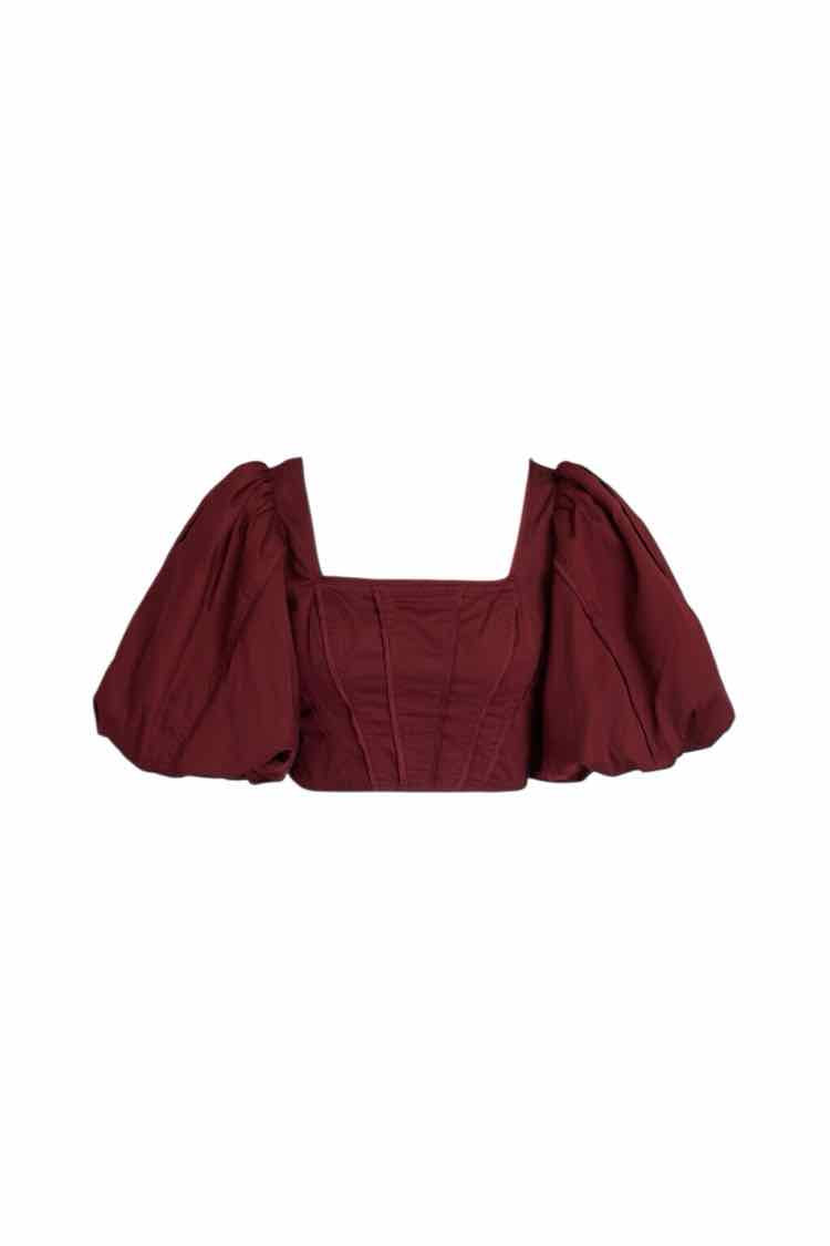 Aje. Burgandy Size AU10/US6 Shirt