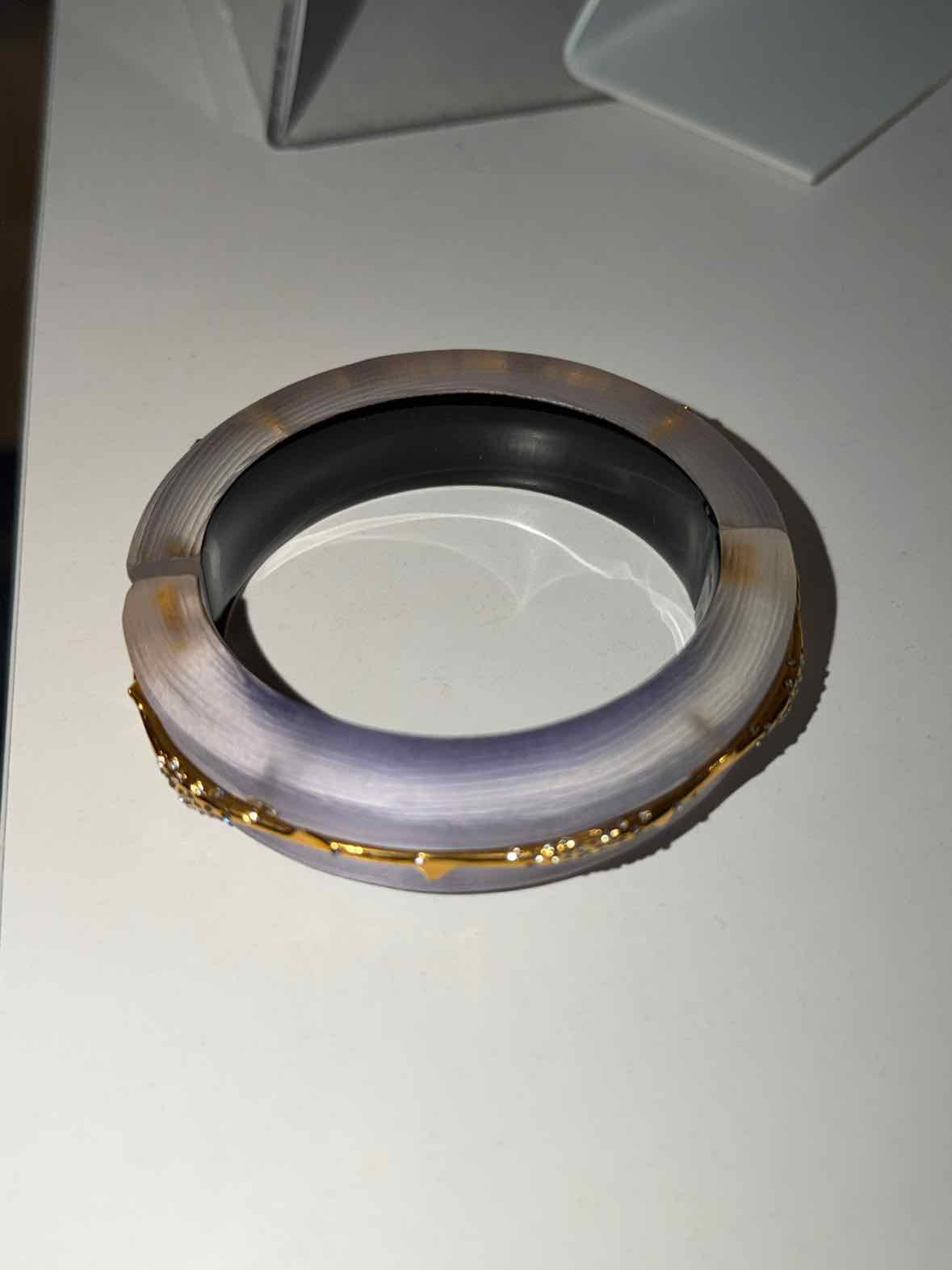 Alexis Bittar Clear and Gold Bracelet