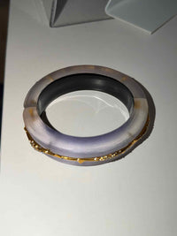 Alexis Bittar Clear and Gold Bracelet