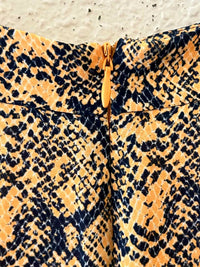 BCBGMax Azria Orange and Navy Size 0 Skirt