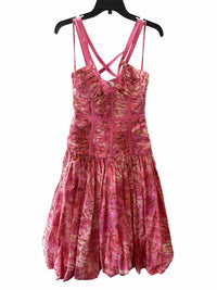 ULLA JOHNSON Pink and Cream Size 0 Dress
