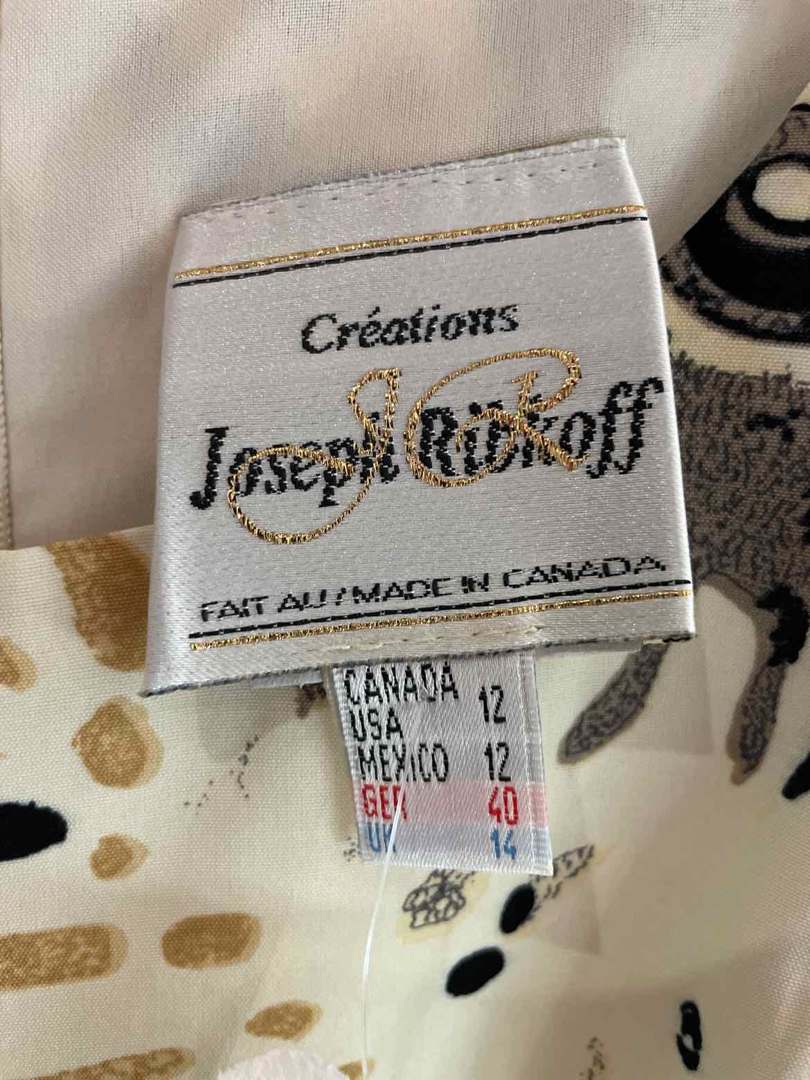 Joseph Ribkaff White Multi Size 12 Dress