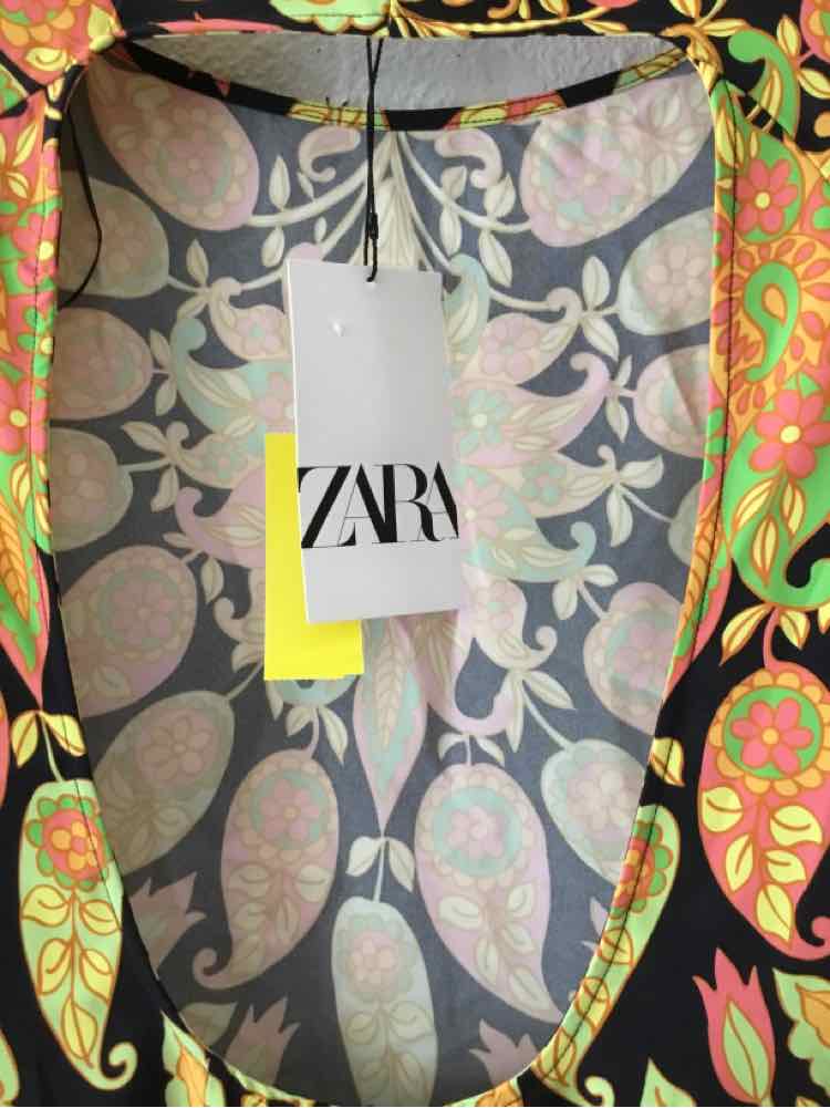 Zara Black Multi Size M Dress