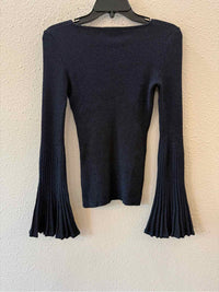Milly Black and Metallic Blue Size P Shirt
