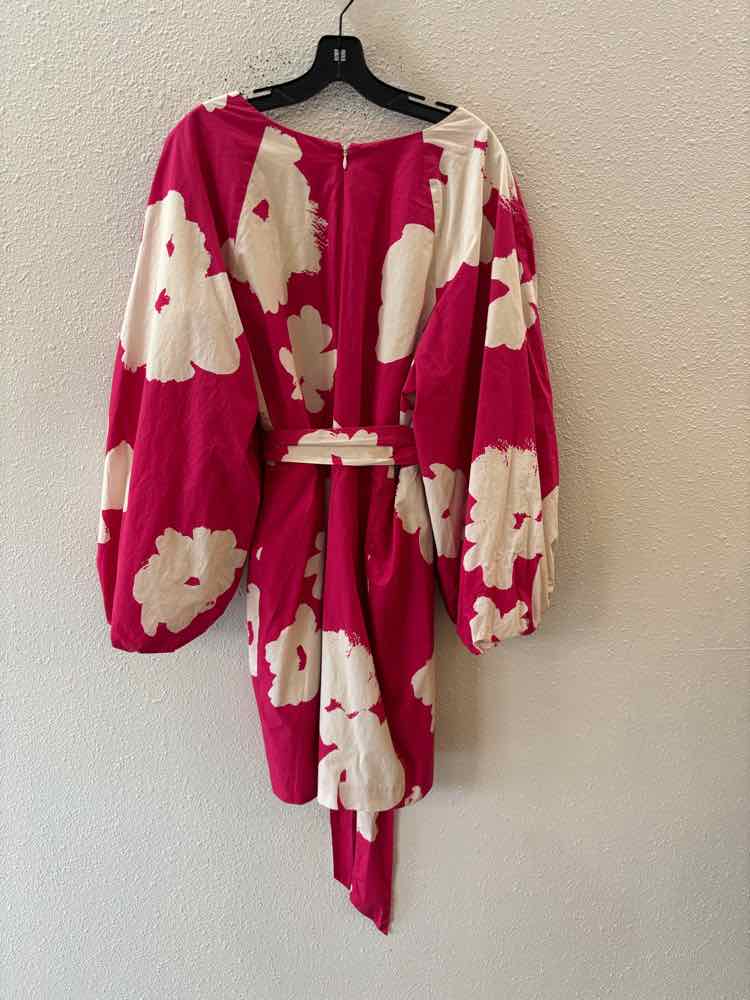 Tanya Taylor Pink and Cream Size 16 Dress