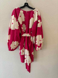 Tanya Taylor Pink and Cream Size 16 Dress