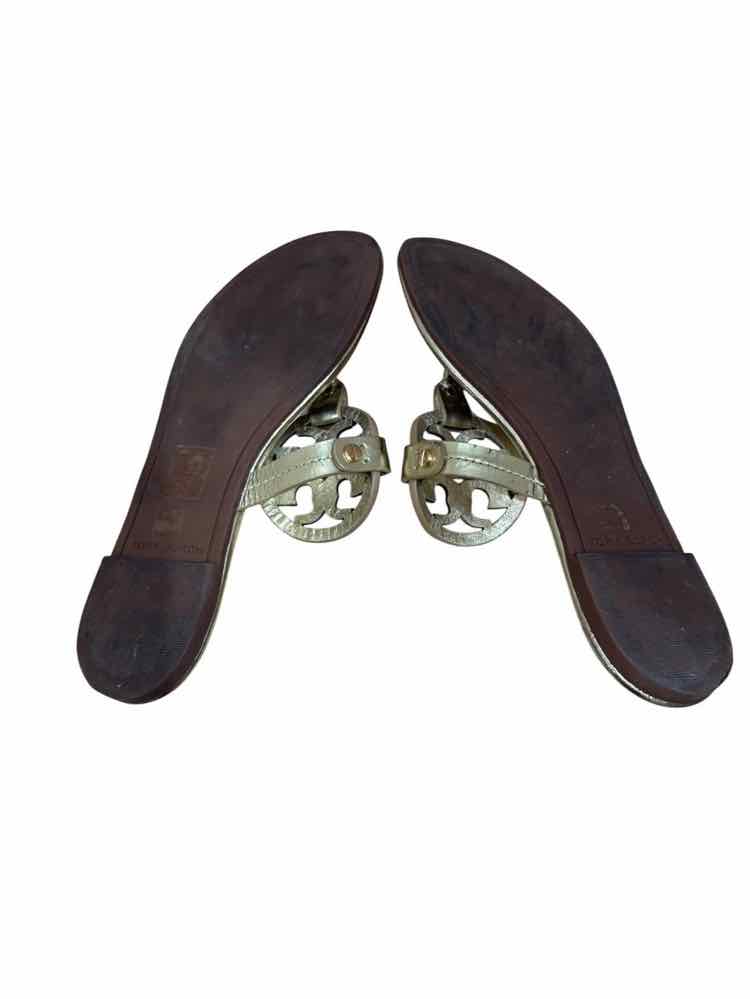 Tory Burch White Gold Size 6 1/2 Sandals