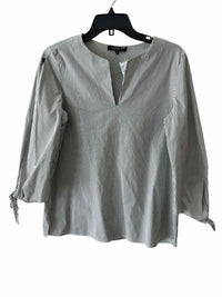 Lafayette 148 Green and White Size M Shirt