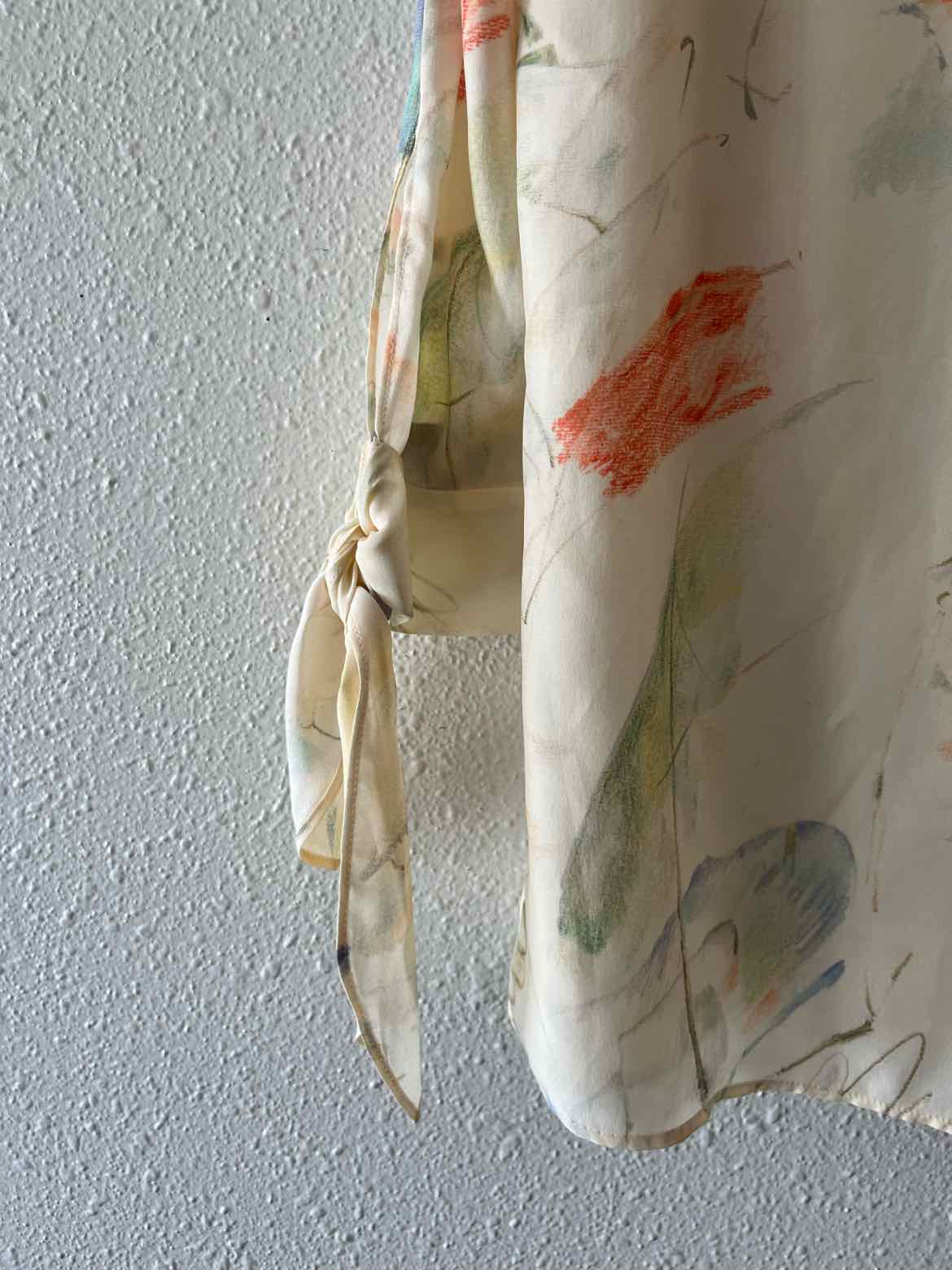 Lafayette 148 Cream Multi Size S Shirt