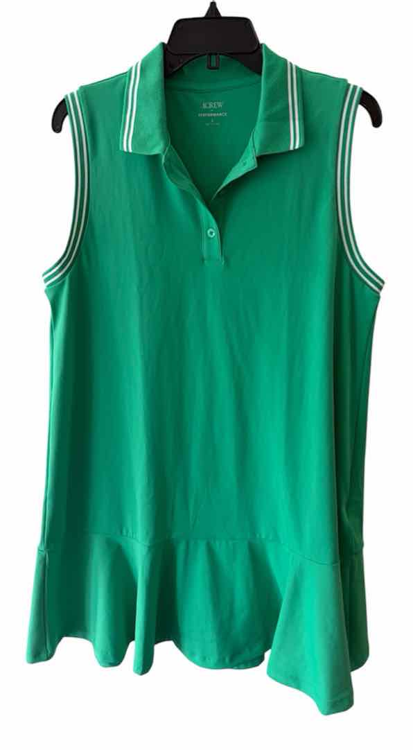 J Crew Factory Green and White Size L Dress
