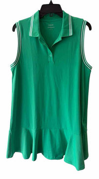 J Crew Factory Green and White Size L Dress