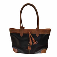 Dooney & Bourke Saffiiano leather bag black and brown Handbag