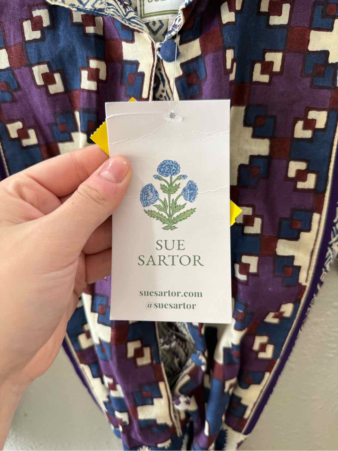 Sue Sartor purple and blue Size S Dress