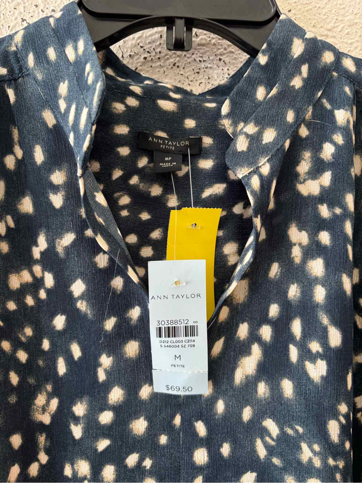 Ann Taylor teal and white Size MP Shirt