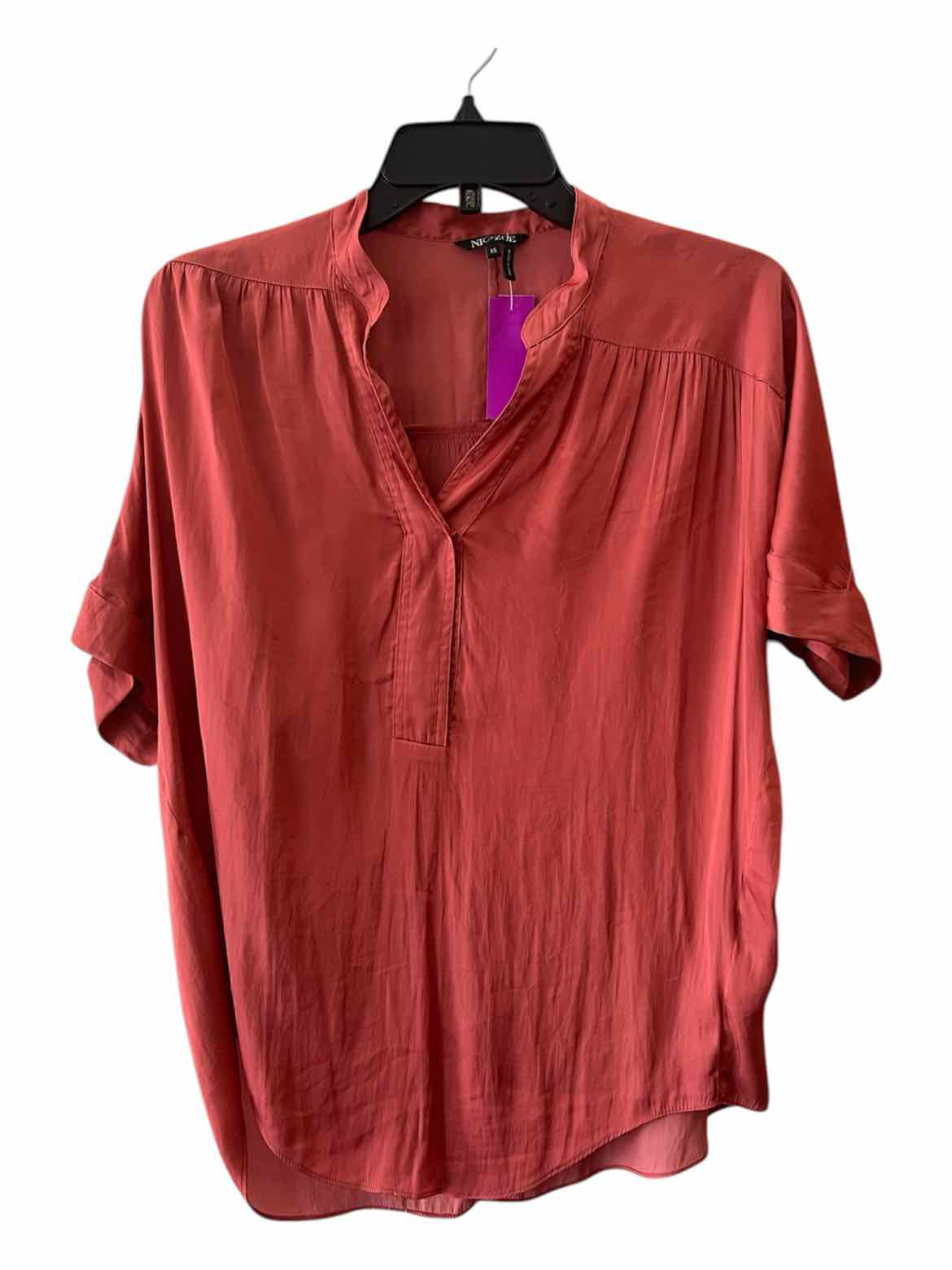 Nic + Zoe Rust Red Size XS Shirt