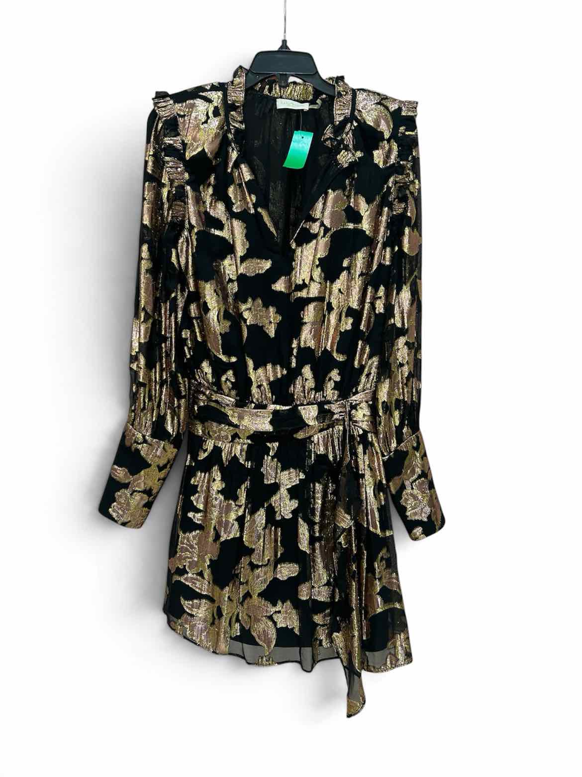 Ramy Brook Black and Metallic Size S Dress