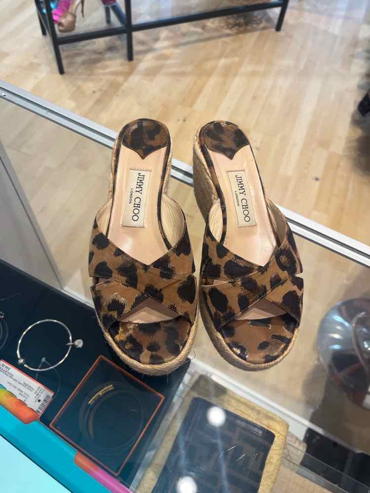 Jimmy Choo beige and leopard print Size 37 Shoes