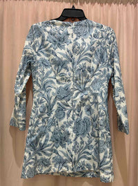 Blue and White Size S Dress